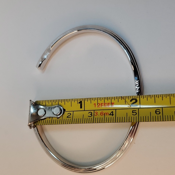 5 for $25! Stella Valle Dream It Do It Silver Tone Minimalist Cuff Bracelet - Picture 8 of 8